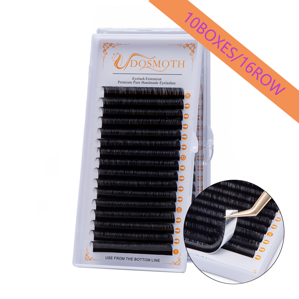 Eyelash Extension For Asian Eyes - DOSMOTH 10 Caixas 16 Fileiras 7-16