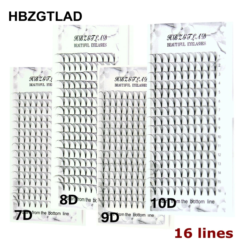 HBZGTLAD 16 Linhas, Grande Cap - Eyelash Extension Russian avaliação e preço