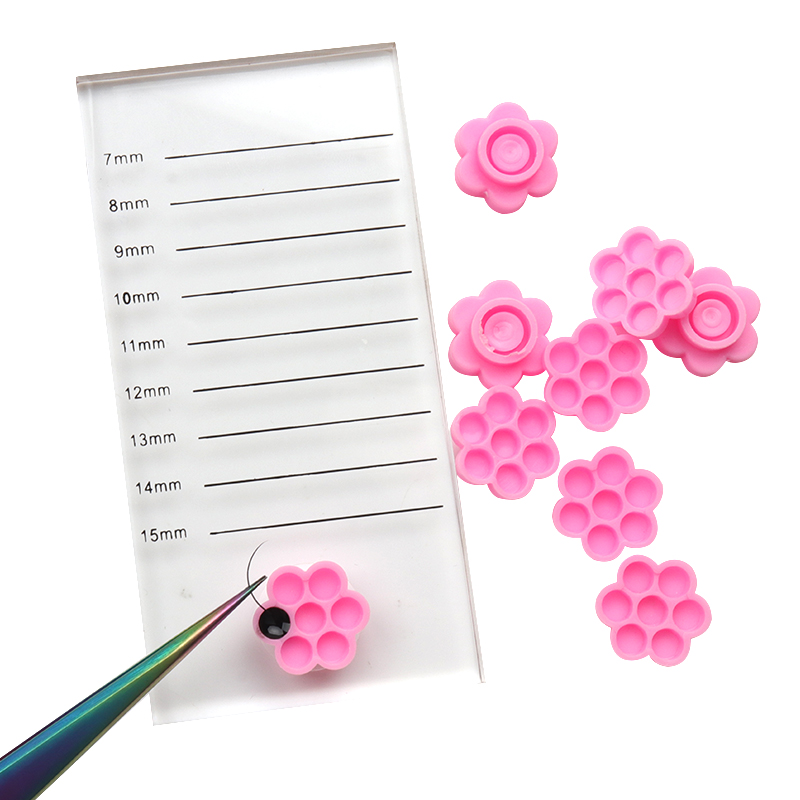 100 pçs flor rosa cola atraso  - Eyelash Extension Look avaliação e preço